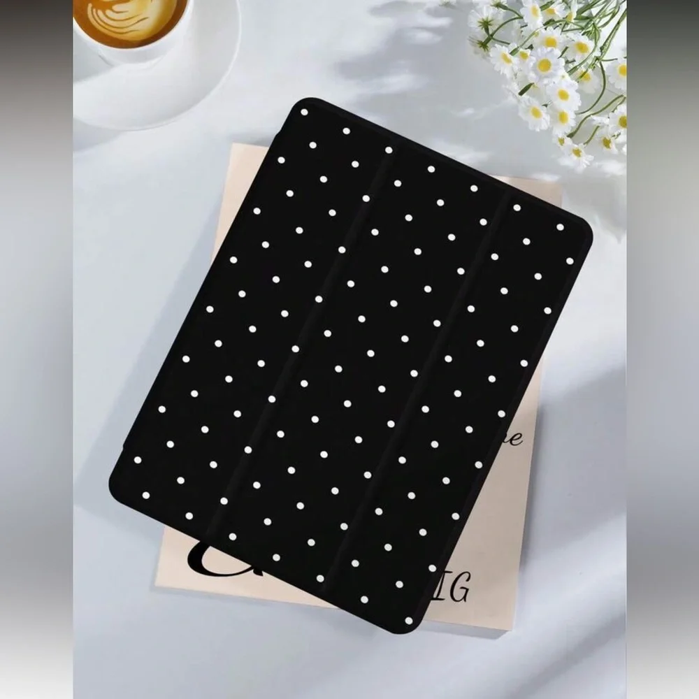Black Polka Dot IPad Case